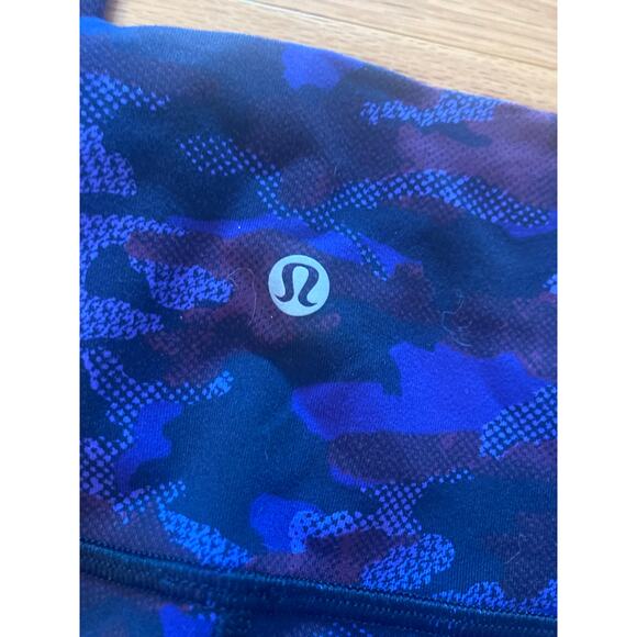 Lululemon Wunder Under 7/8 Leggings Hounds Camo Emperor Purple Black 6 - Picture 3 of 8